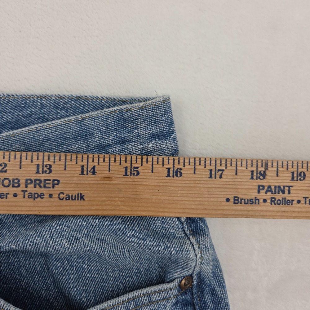 VTG Lee Mens Straight Leg Jeans 33x36 Fits 32x35 Blue Union Made USA 205-5591 - Picture 9 of 16